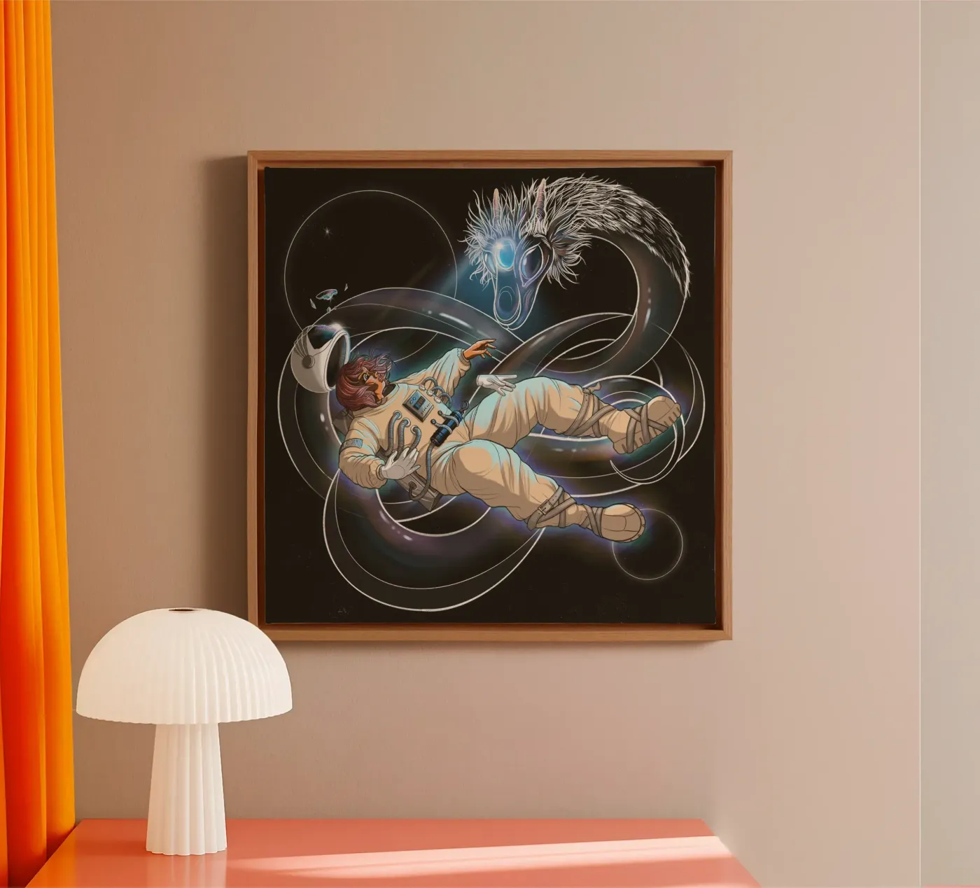 Space Dragon tela da Anny Addams