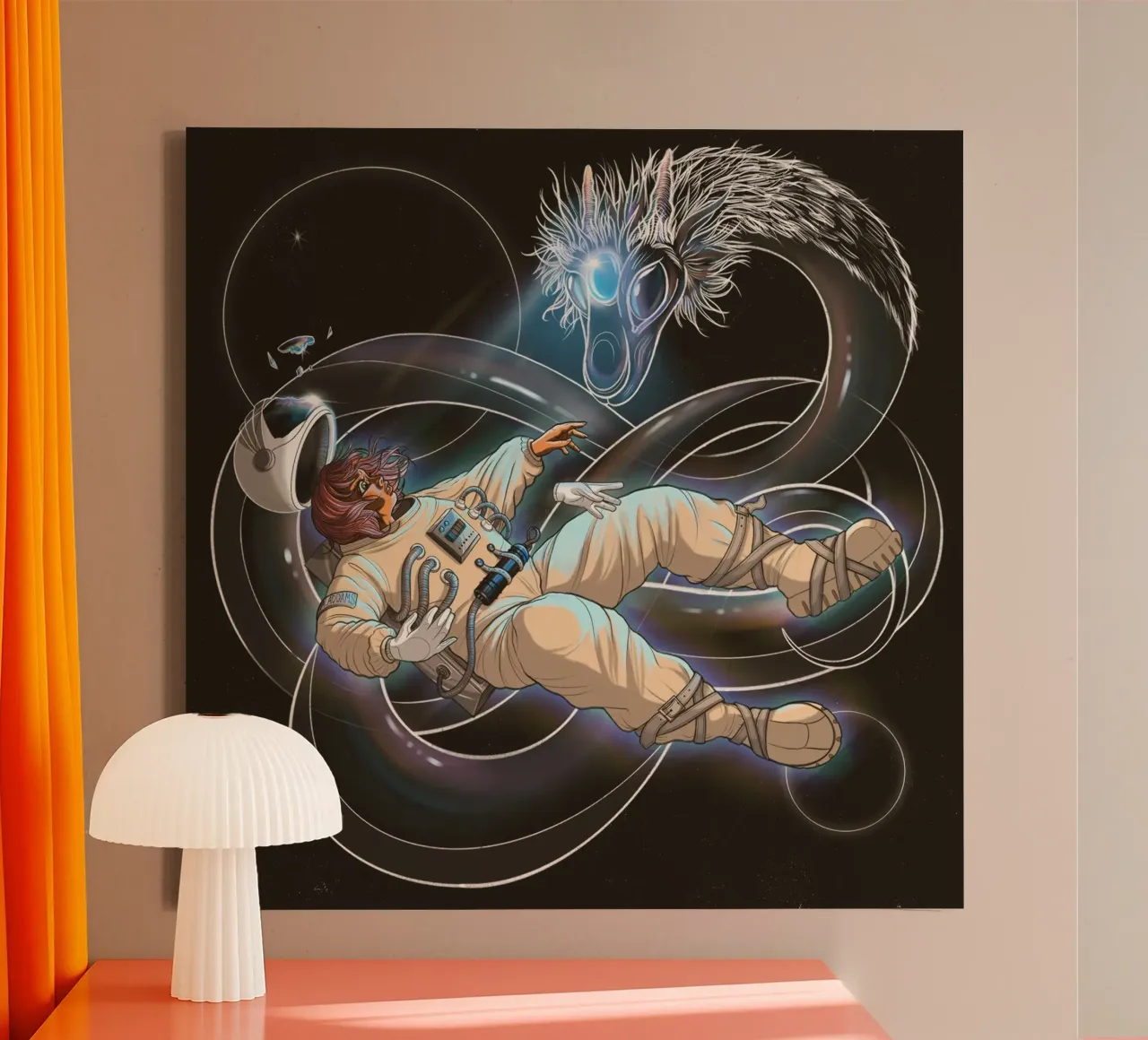 Space Dragon tela da Anny Addams