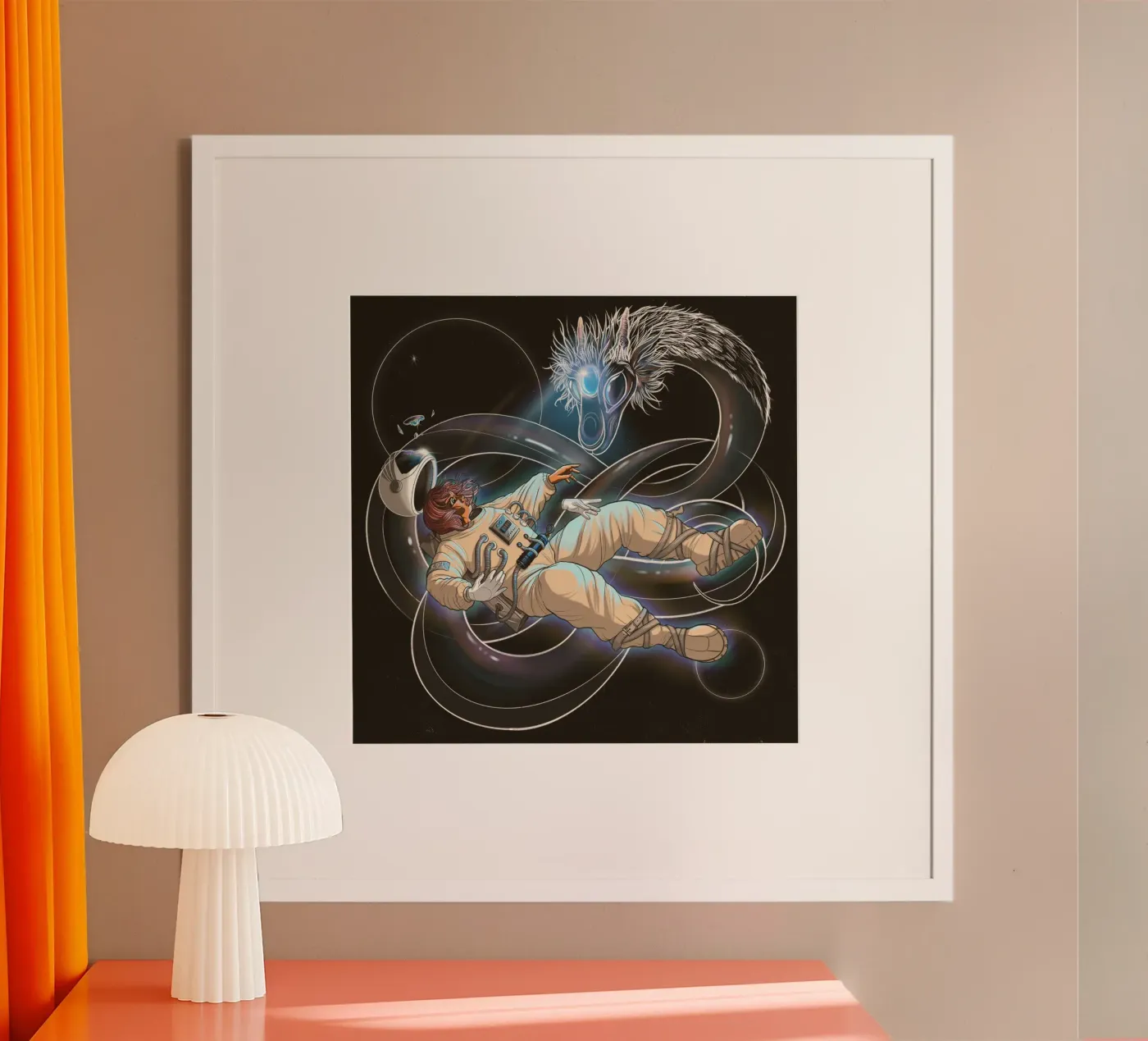 Space Dragon poster by Anny Addams