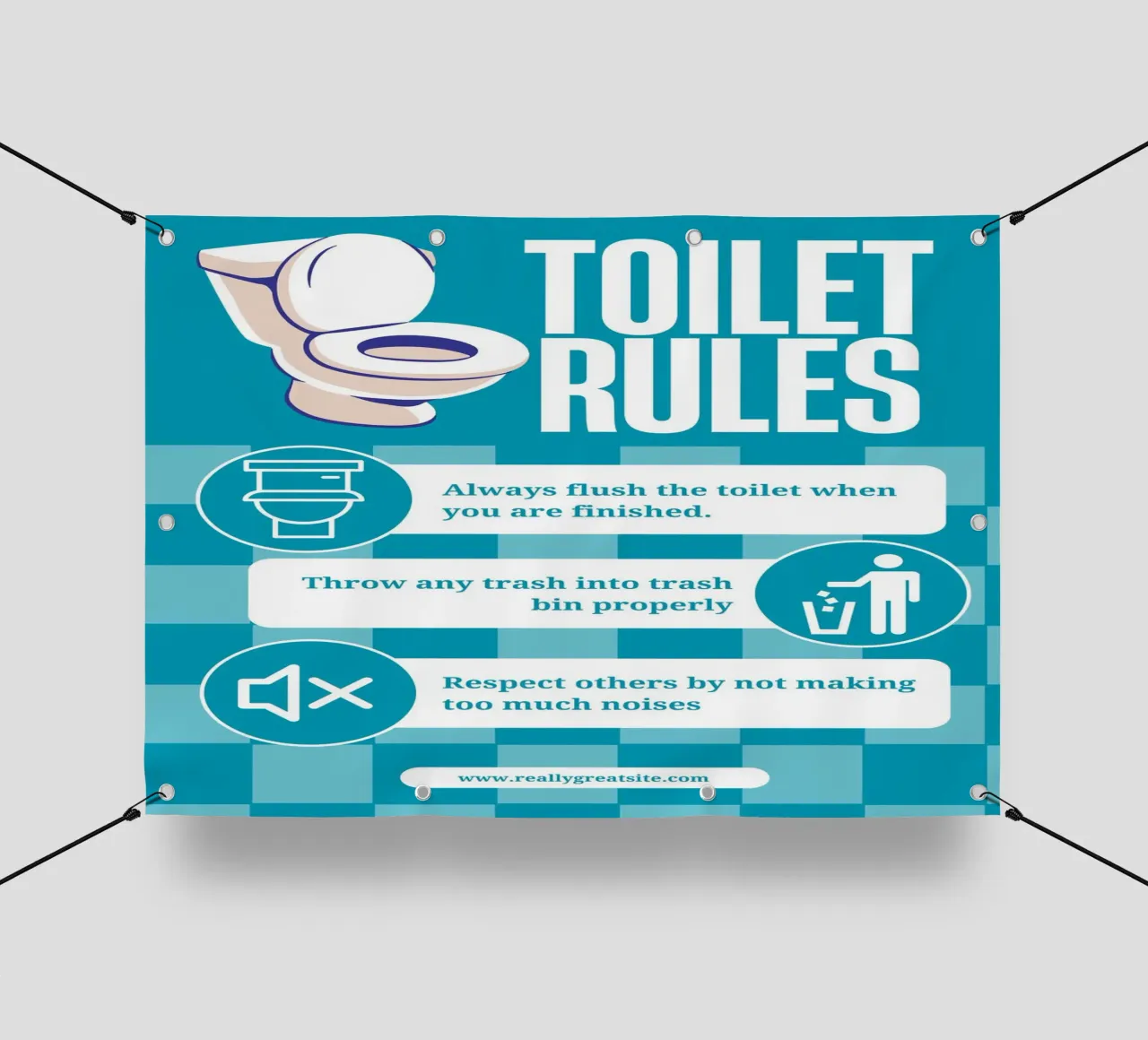 Regole della toilette telo in pvc da mazzihanq