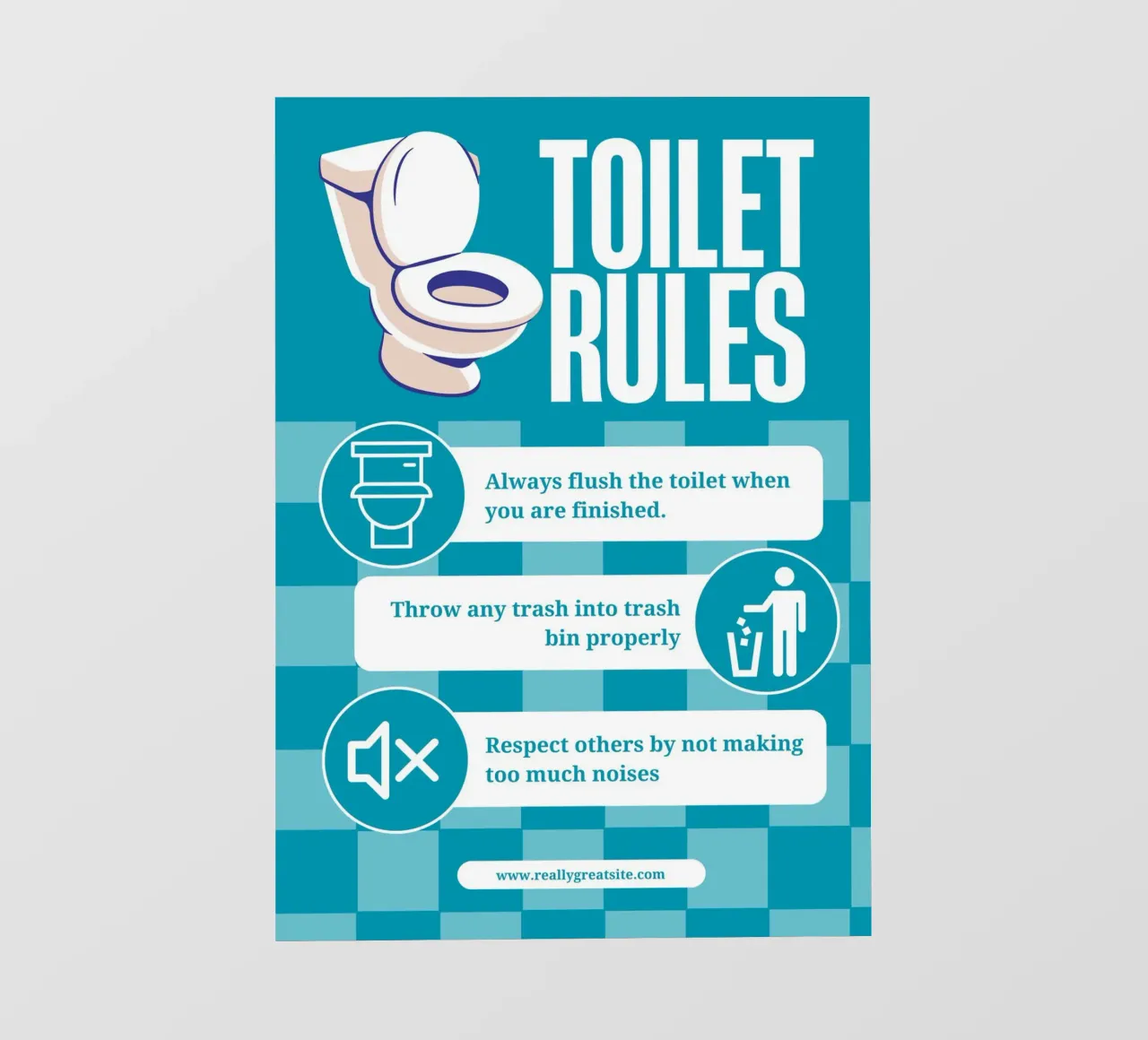 Regole della toilette telo in pvc da mazzihanq