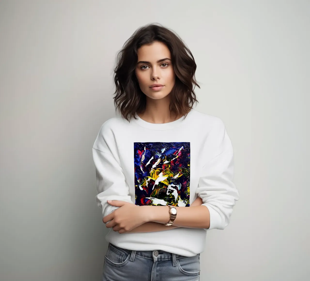 ABSTRACT FIGURE 5 felpa da Thierry Vobmann Abstract painting