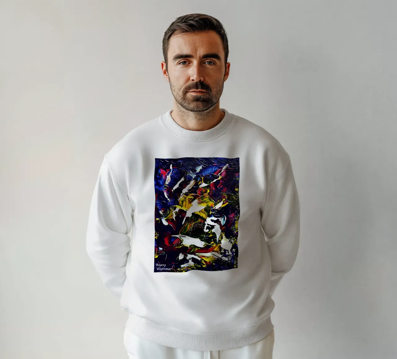 ABSTRACT FIGURE 5 felpa da Thierry Vobmann Abstract painting