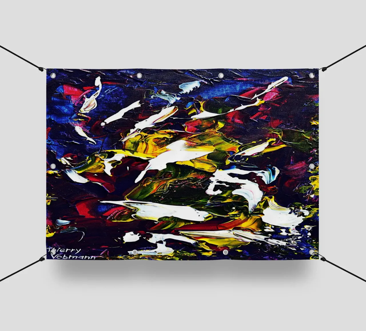 ABSTRACT FIGURE 5 telo in pvc da Thierry Vobmann Abstract painting