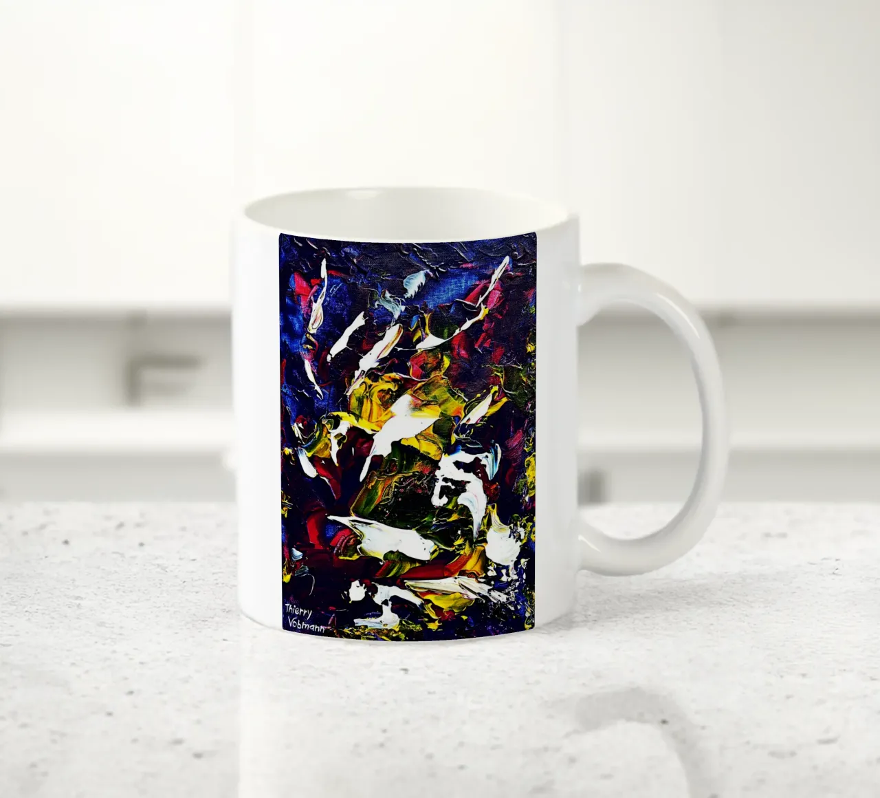 ABSTRACT FIGURE 5 tazza in ceramica da Thierry Vobmann Abstract painting