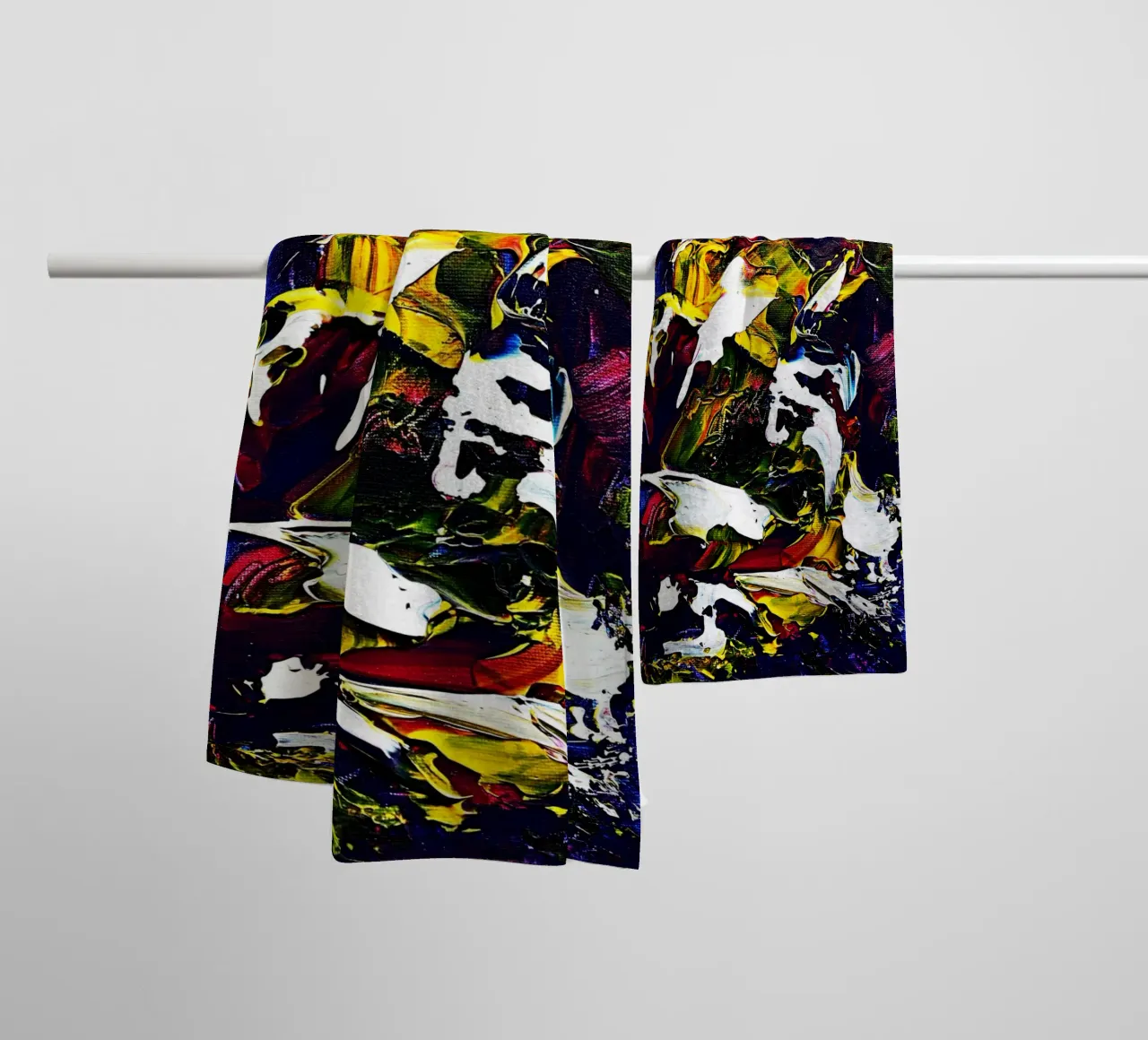ABSTRACT FIGURE 5 asciugamano da bagno da Thierry Vobmann Abstract painting