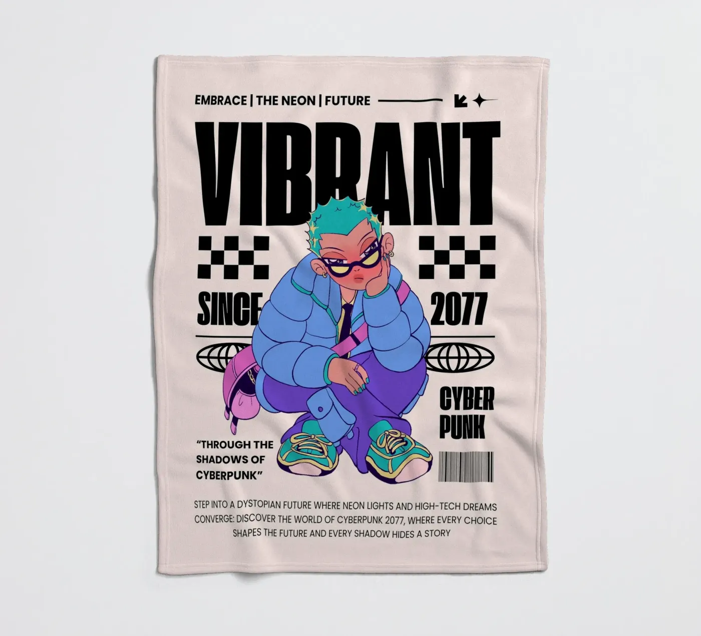 vibrante coperta in pile da mazzihanq