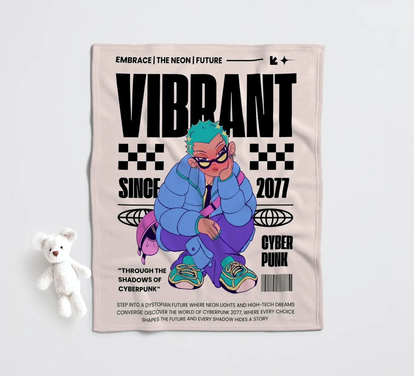 vibrante coperta in pile da mazzihanq