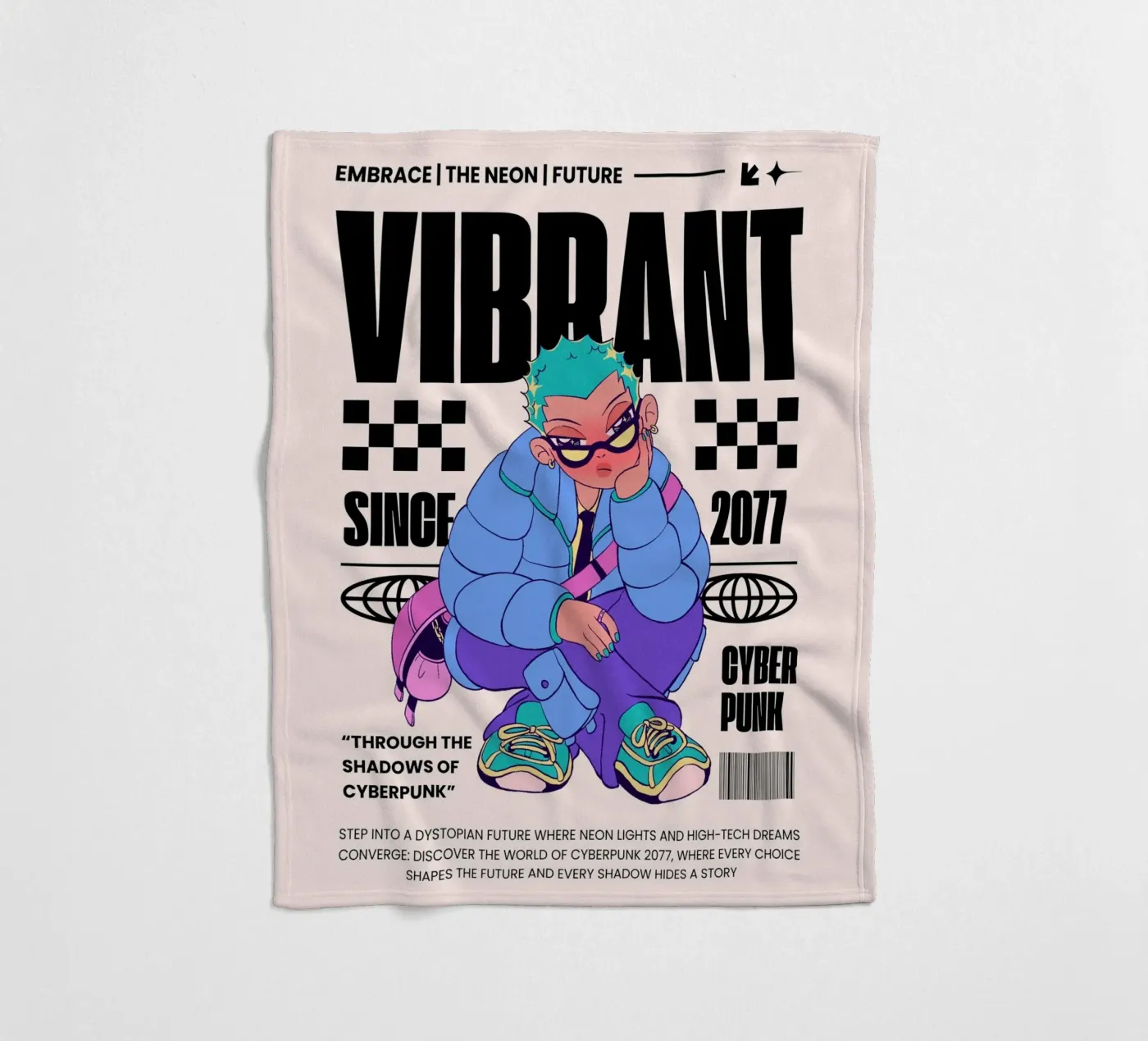vibrante coperta in pile da mazzihanq