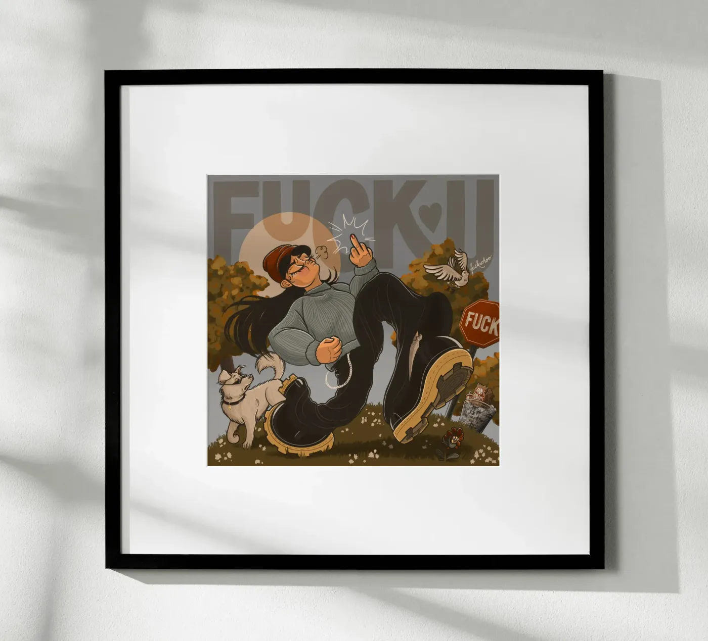 F You poster by Anny Addams