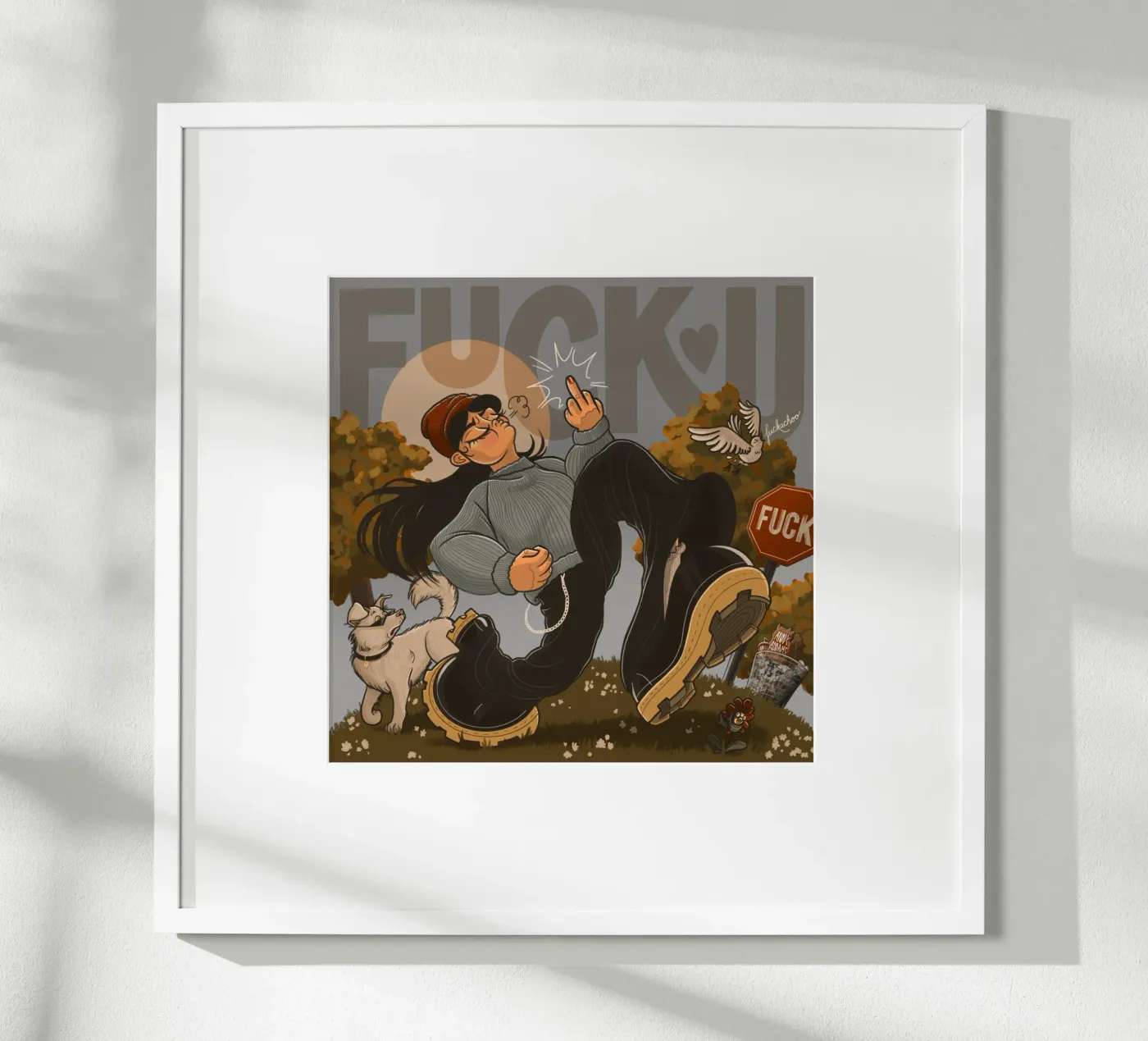 F You poster by Anny Addams