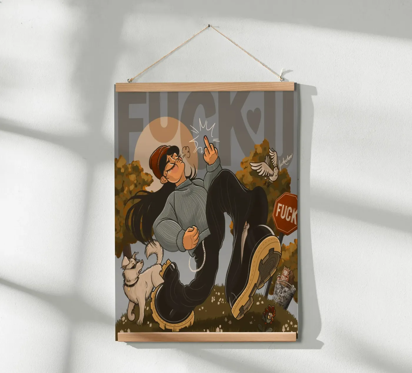 F You poster by Anny Addams