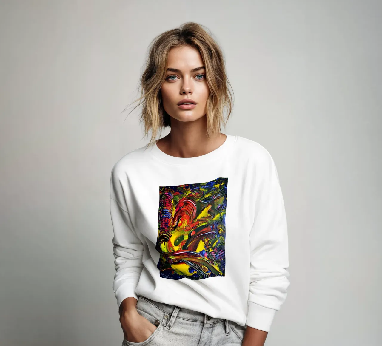 ABSTRACT FIGURE 6 felpa da Thierry Vobmann Abstract painting