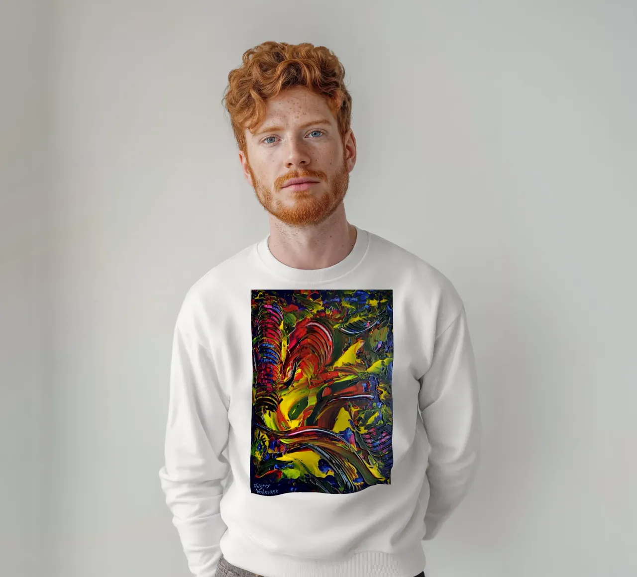 ABSTRACT FIGURE 6 felpa da Thierry Vobmann Abstract painting