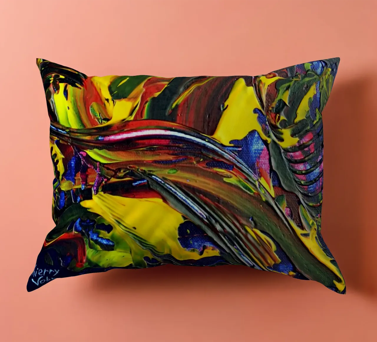 ABSTRACT FIGURE 6 cuscino da Thierry Vobmann Abstract painting