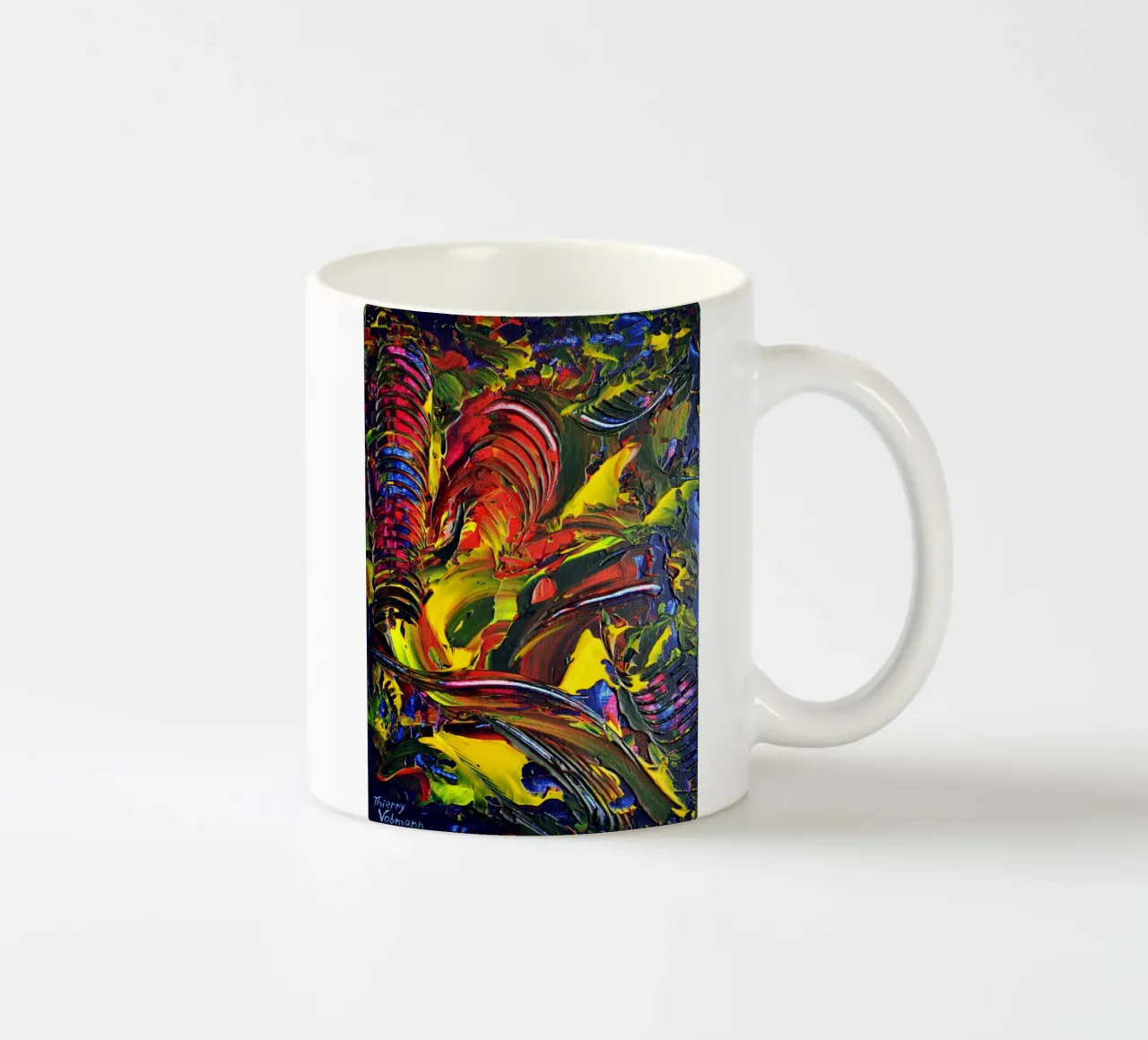 ABSTRACT FIGURE 6 tazza in ceramica da Thierry Vobmann Abstract painting