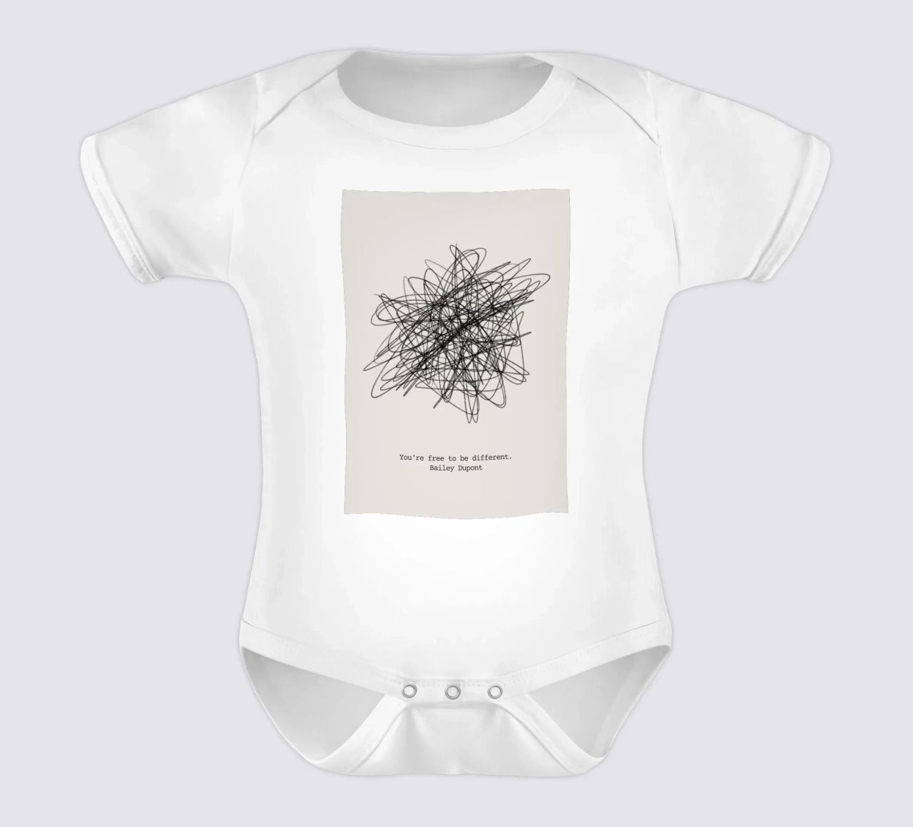 You're free to be different short-sleeve baby romper by mazzihanq