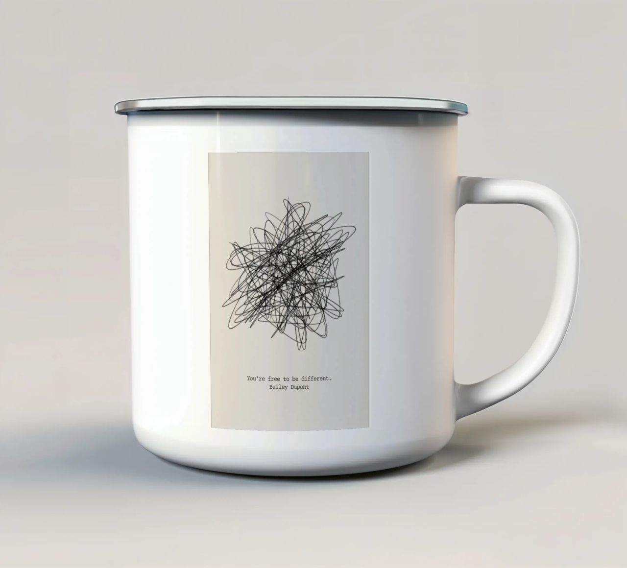 You're free to be different enamel mug by mazzihanq