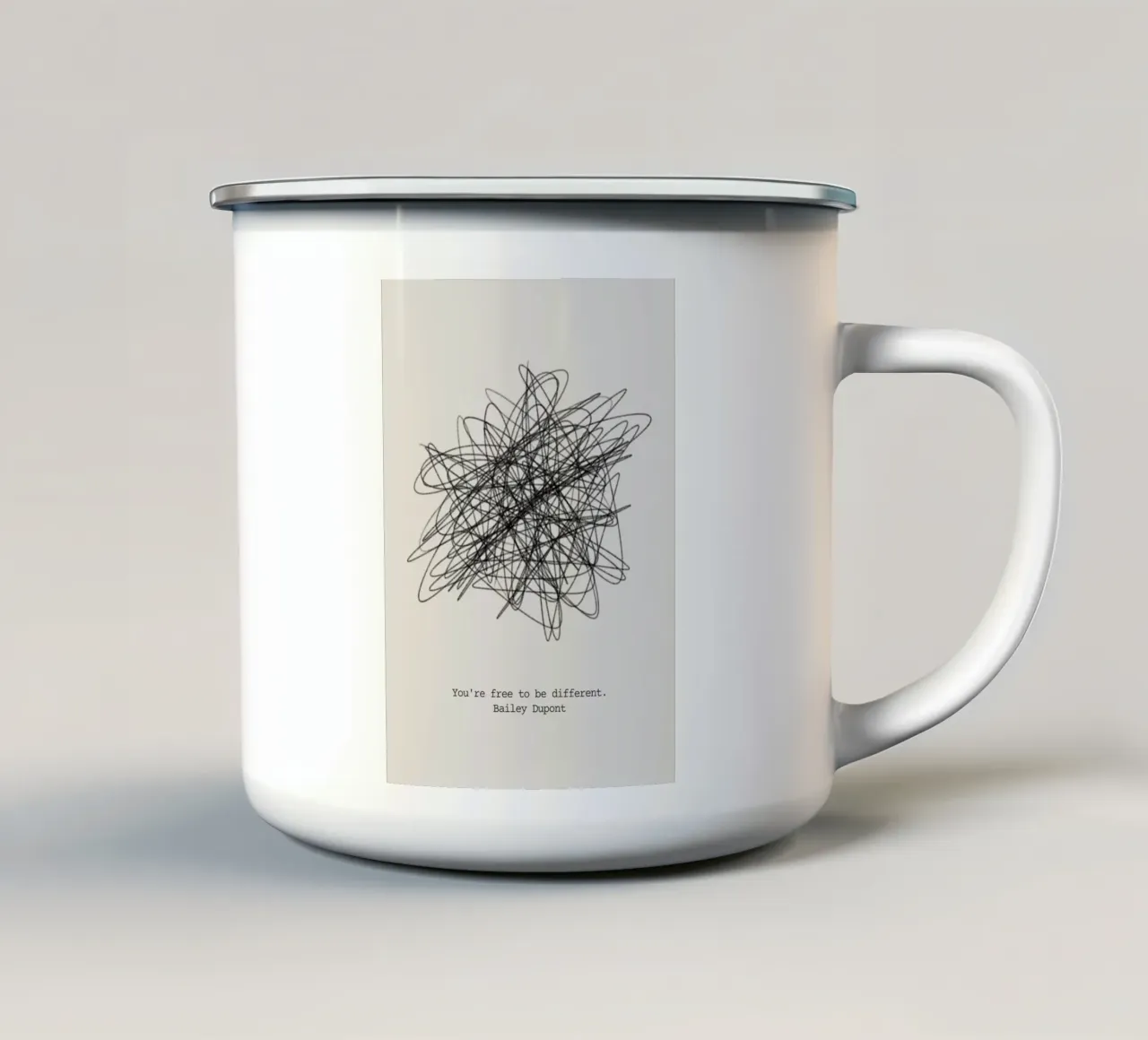Siete liberi di essere diversi tazza in smalto da mazzihanq