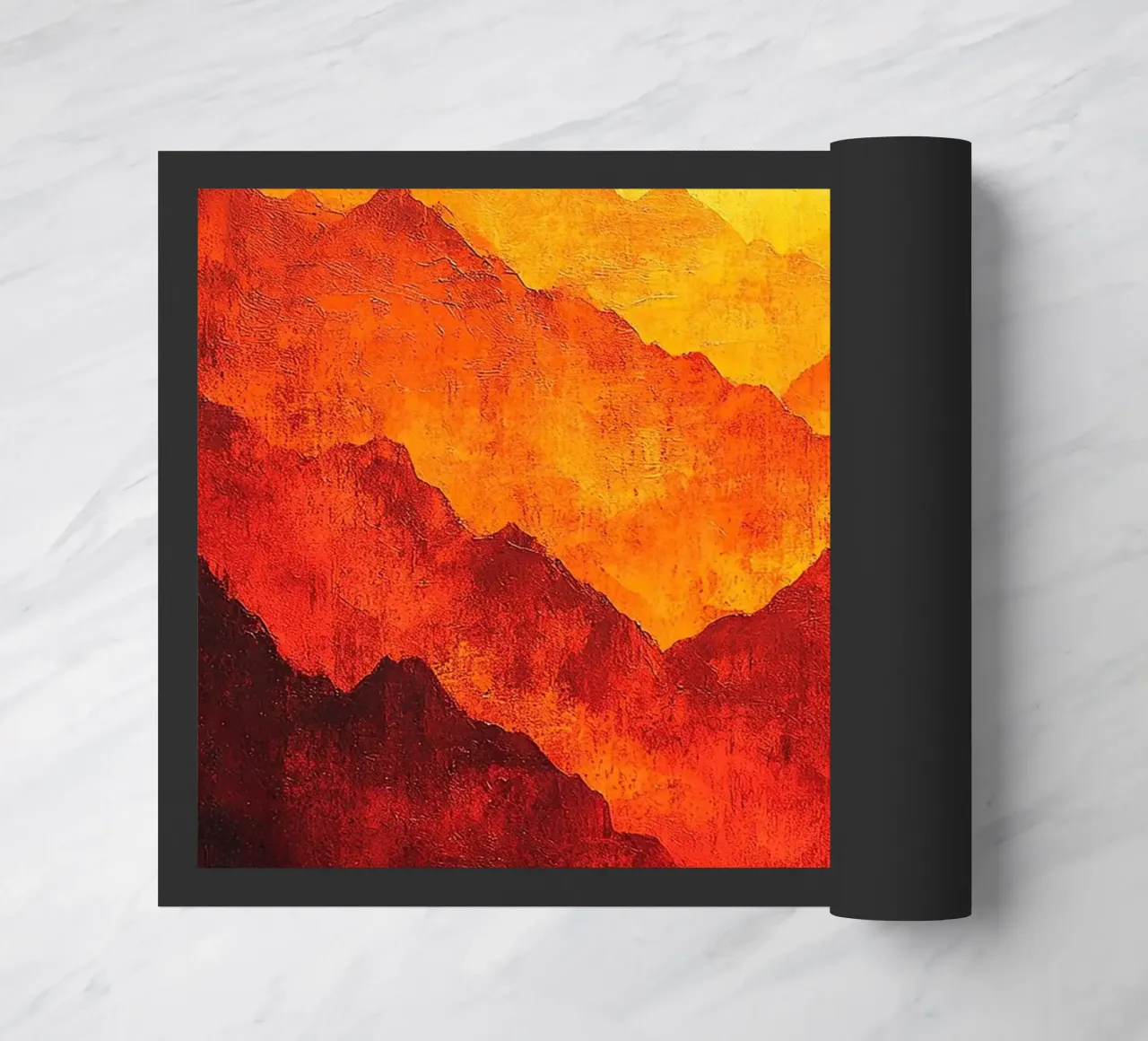 Fire Mountain doormat by Nikis Art Studio