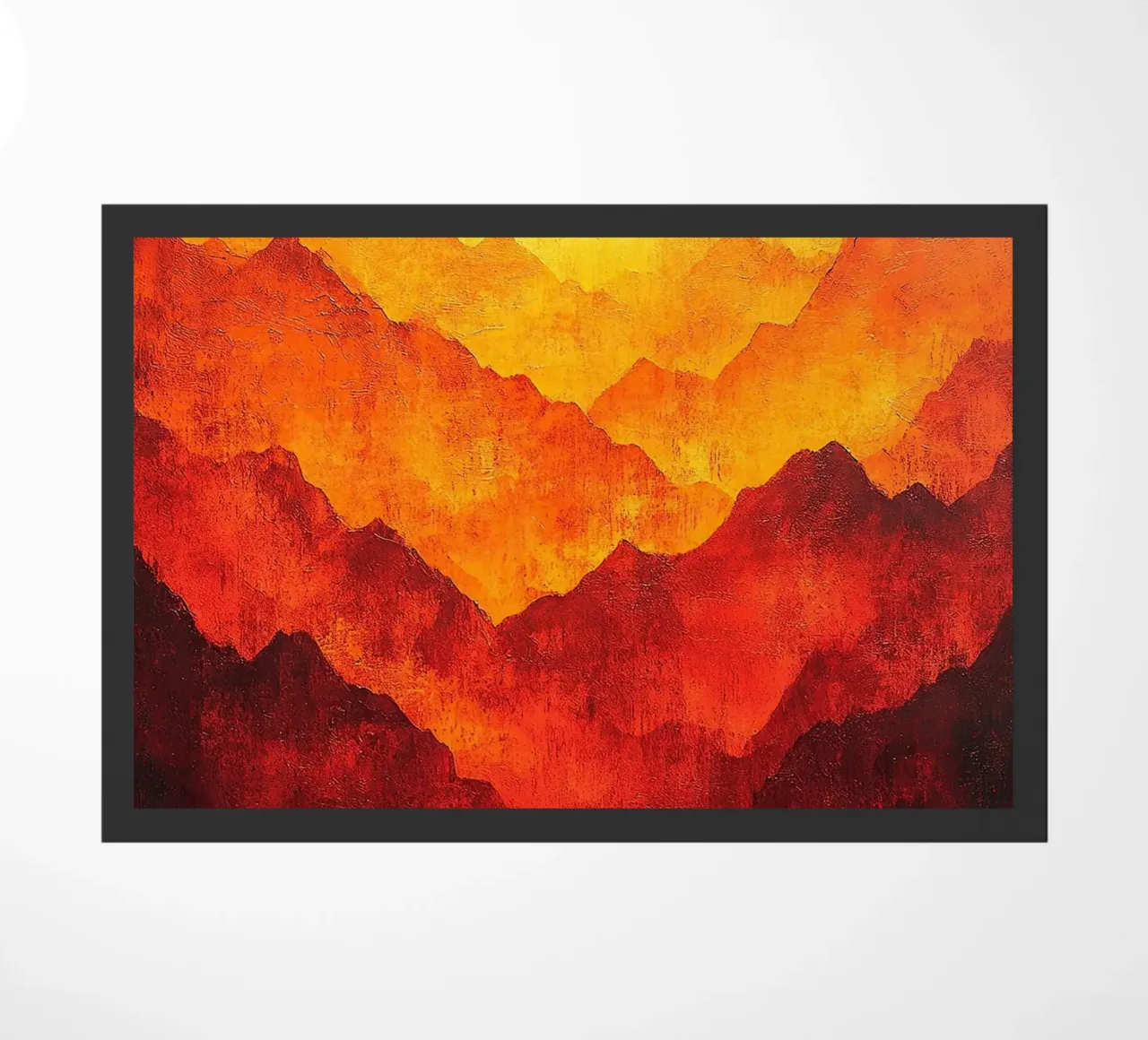 Fire Mountain doormat by Nikis Art Studio