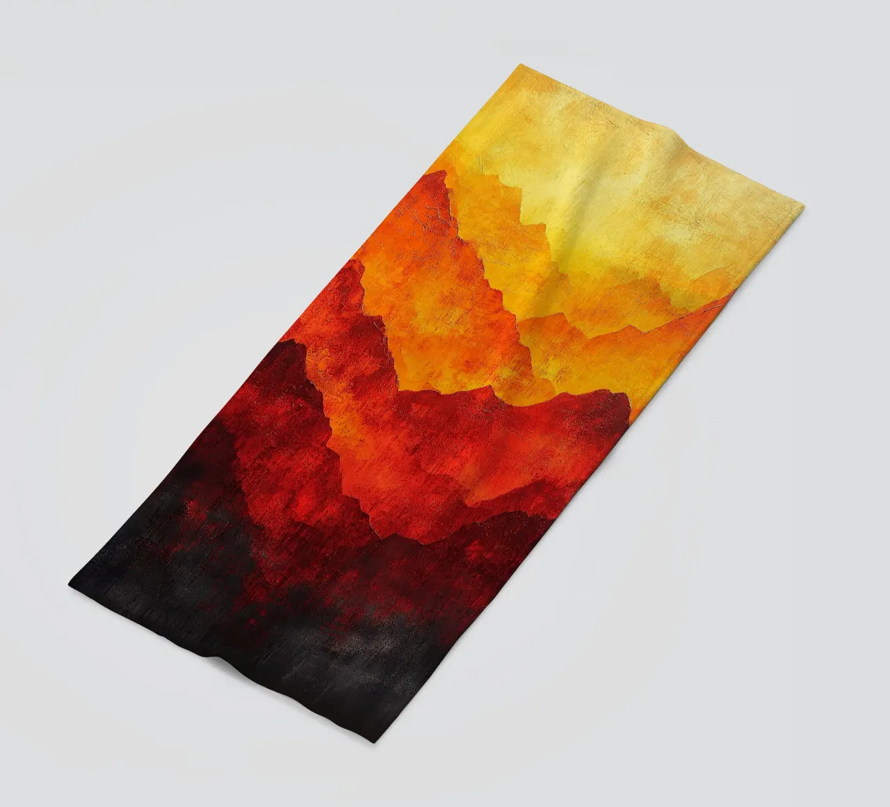 Montagna di fuoco telo mare da Nikis Art Studio