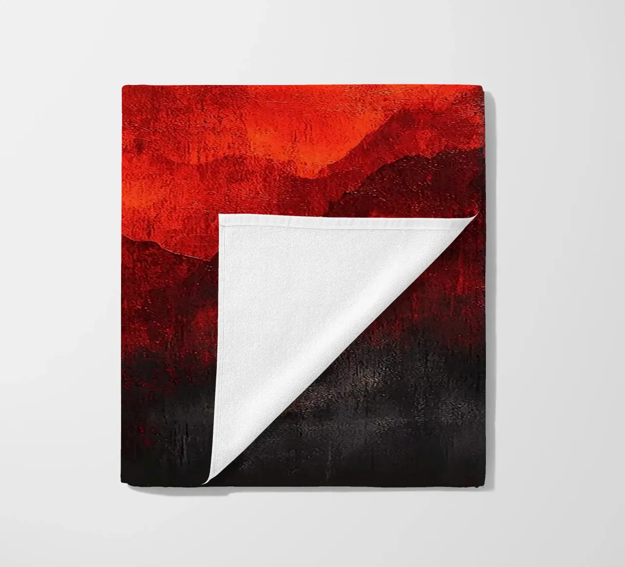 Montagna di fuoco telo mare da Nikis Art Studio