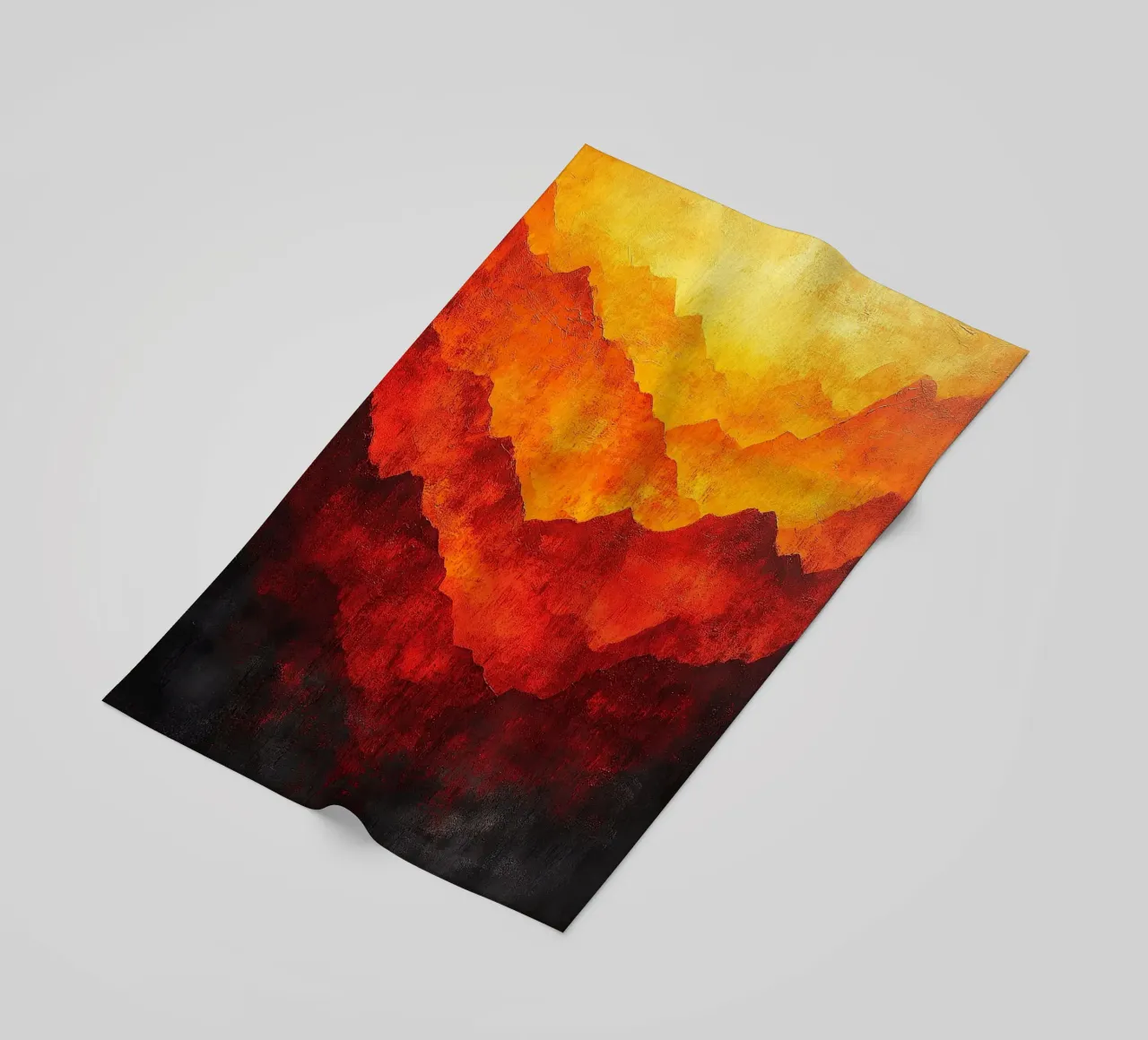 Montagna di fuoco telo mare da Nikis Art Studio