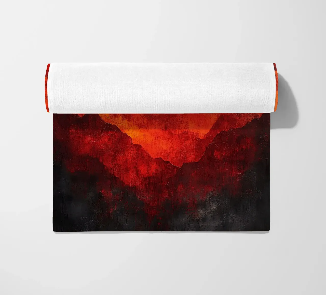 Montagna di fuoco telo mare da Nikis Art Studio