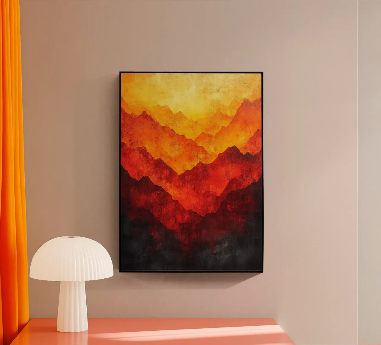 Montagna di fuoco plexiglass da Nikis Art Studio