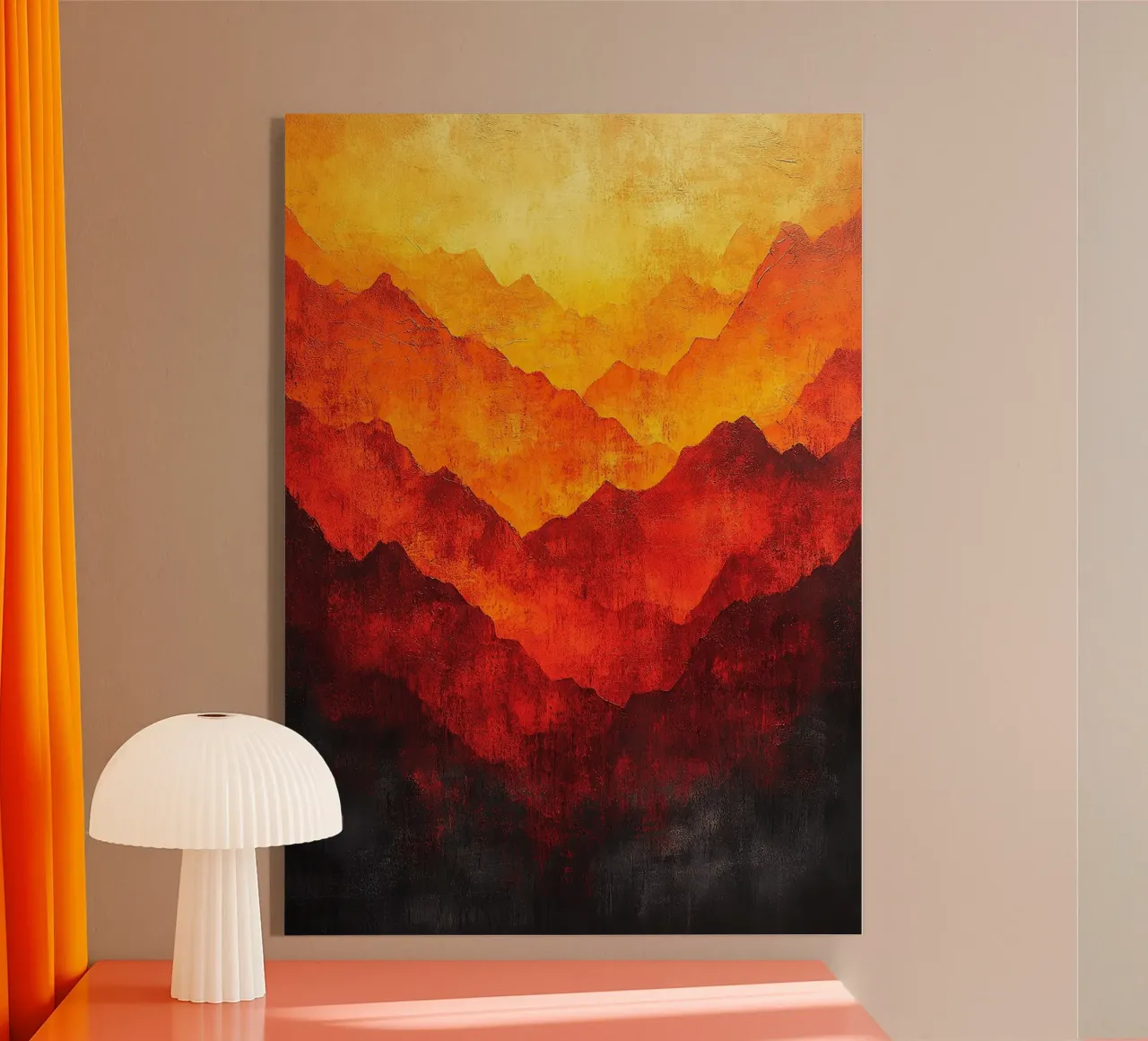 Montagna di fuoco plexiglass da Nikis Art Studio