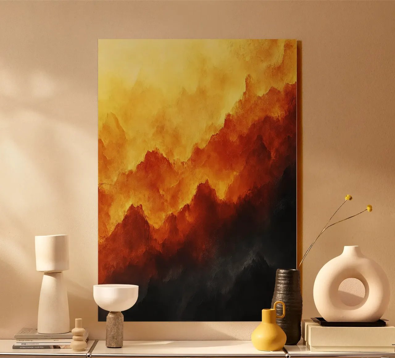 Sky of fire acrylic glass by Nikis Art Studio