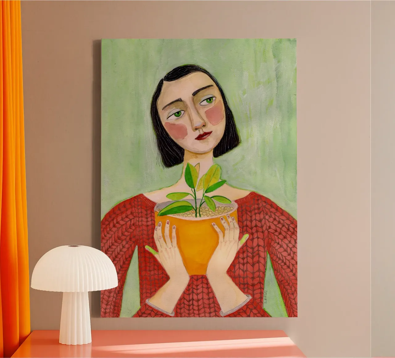 Plant Mum canvas with Floater frame by Pictufy Sun & Spirit
