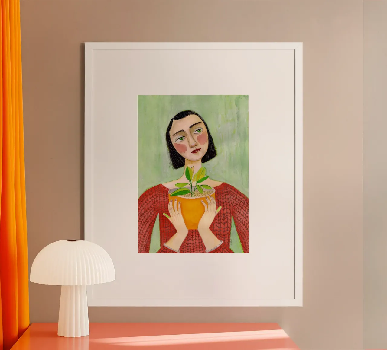 La mamma della pianta poster con telaio in legno da Pictufy Sun & Spirit