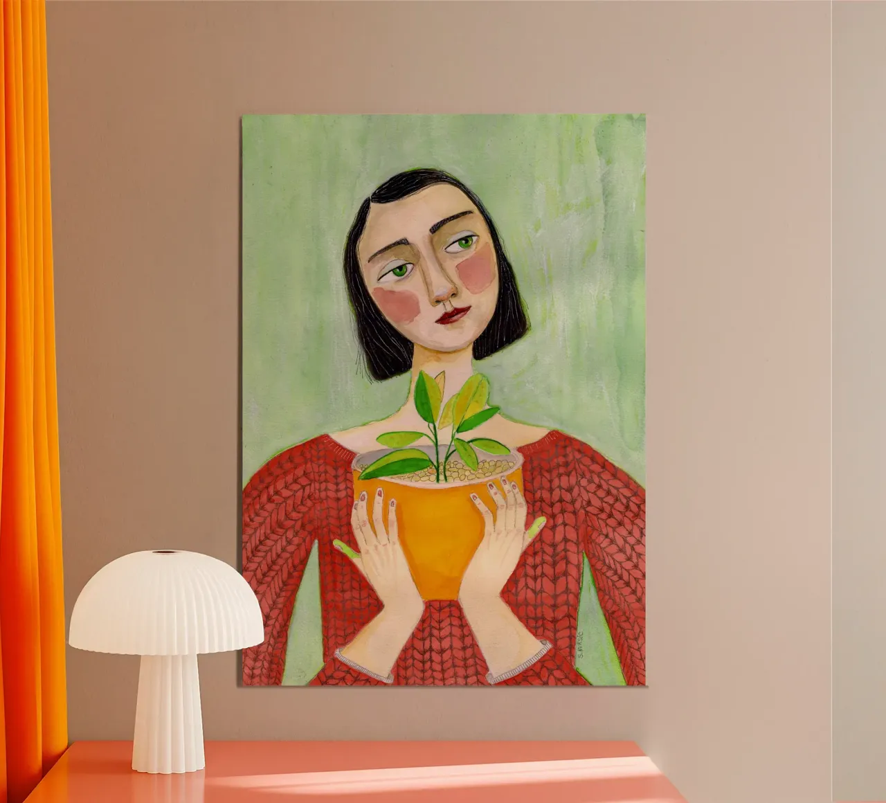 La mamma della pianta poster con telaio in legno da Pictufy Sun & Spirit