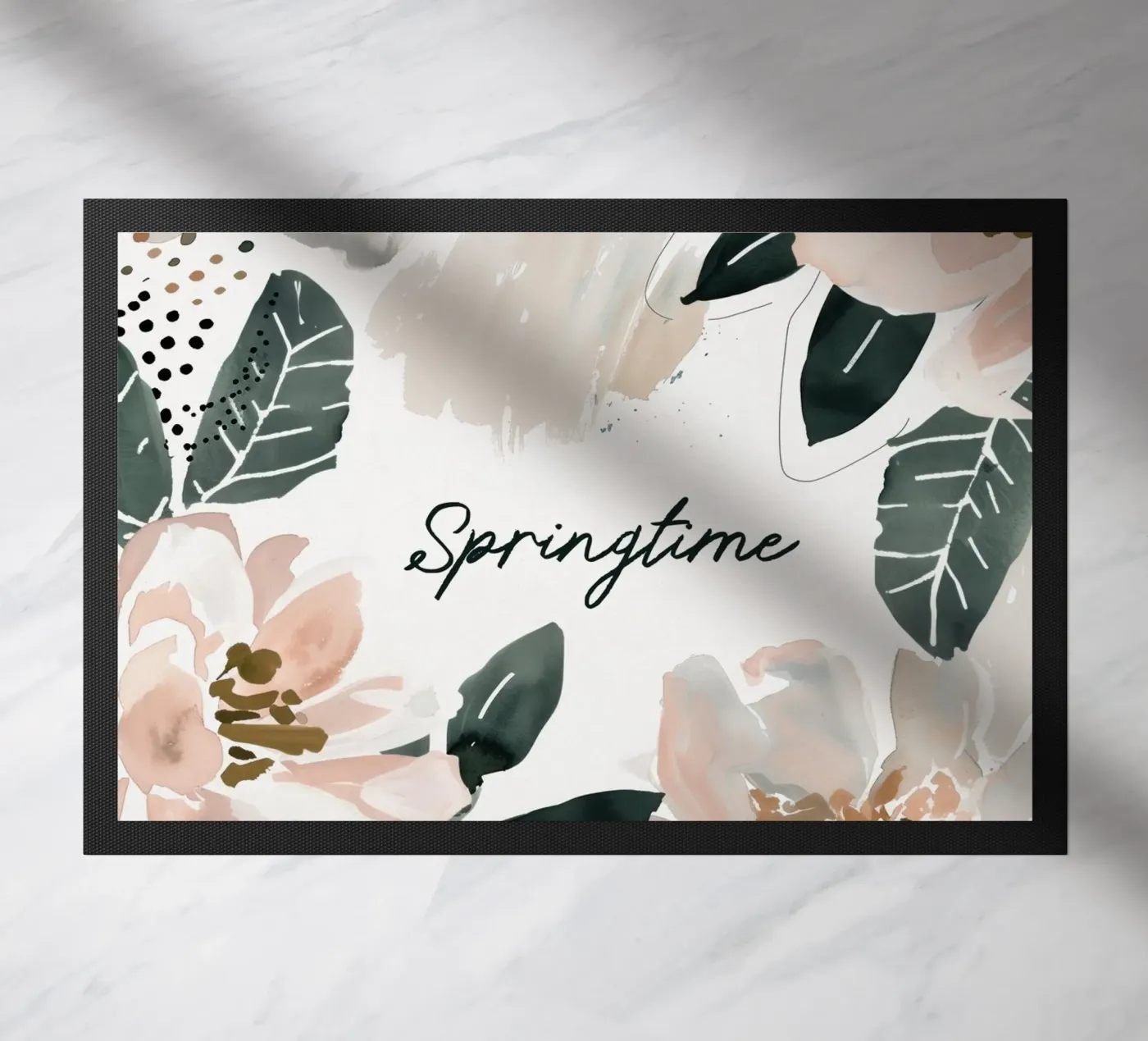 Springtime (floral) doormat by treechild