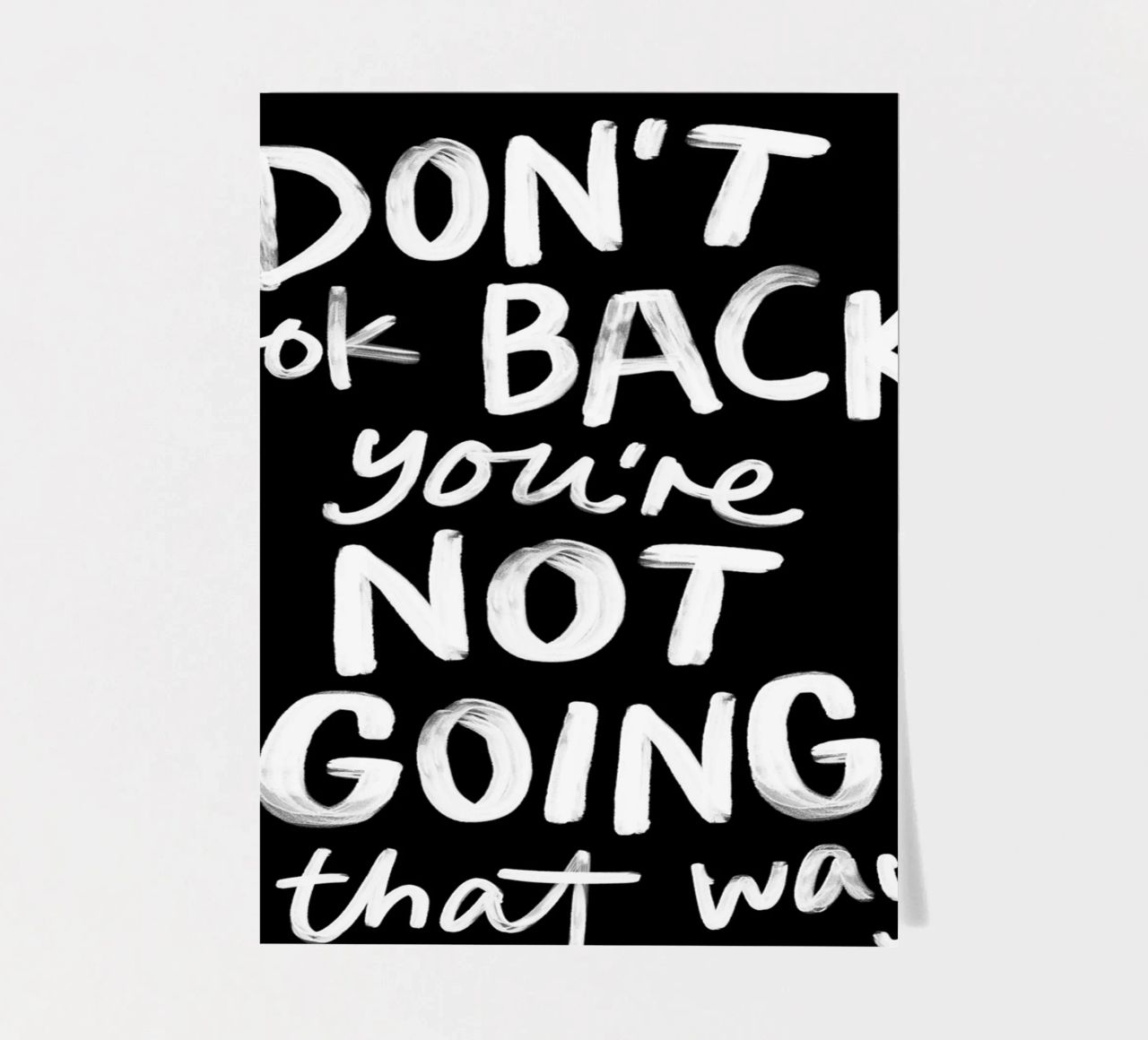 Don't Look Back You're Not Going That Way Inspirierendes Zitat Stickerbogen von THE MOTIVATED TYPE