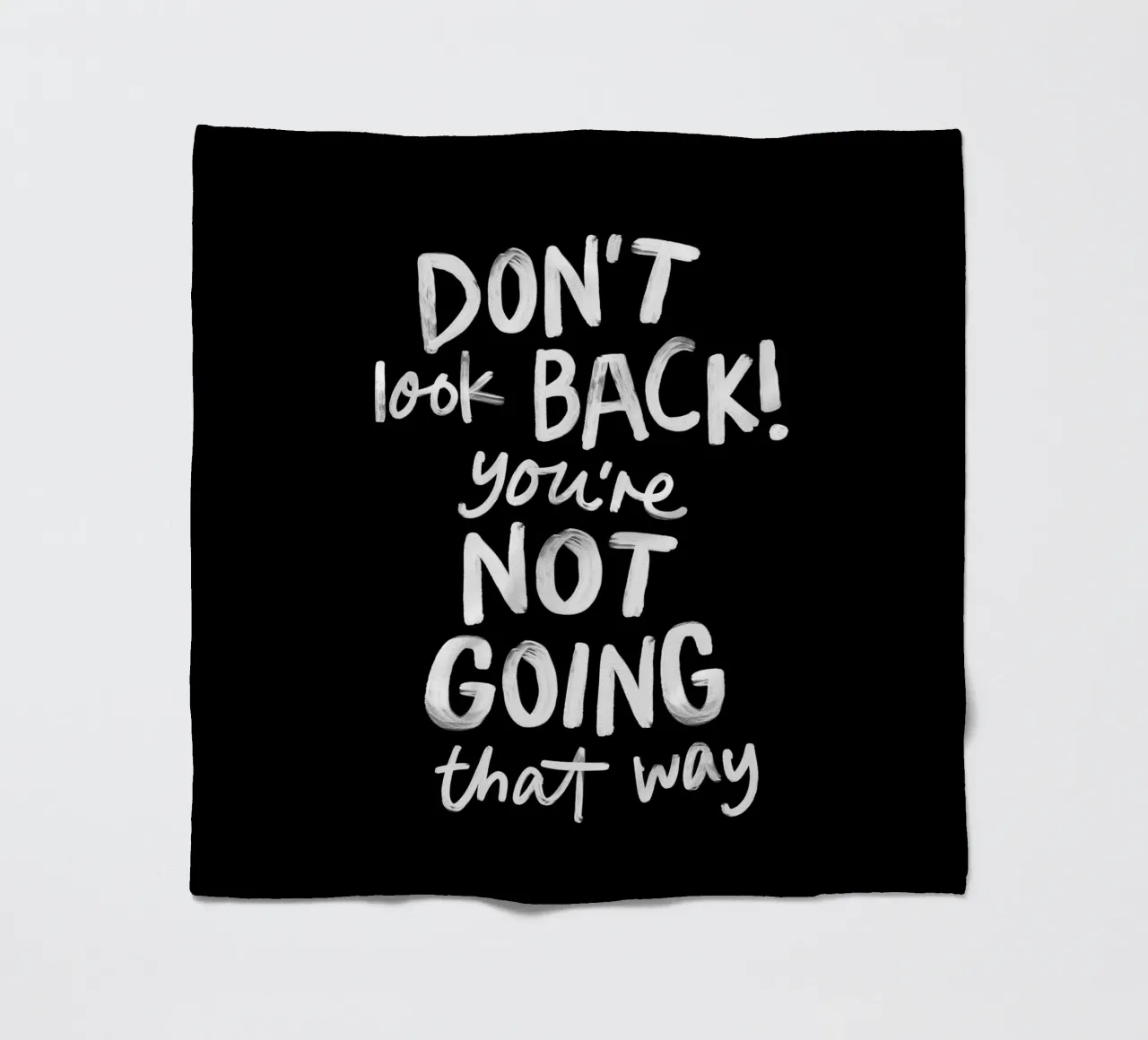 Ne regardez pas en arrière, vous n'irez pas dans cette direction Citation inspirante plaid polaire de THE MOTIVATED TYPE