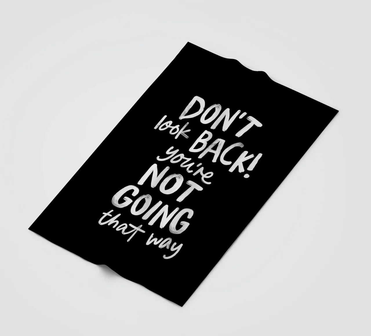 Ne regardez pas en arrière, vous n'irez pas dans cette direction Citation inspirante plaid polaire de THE MOTIVATED TYPE