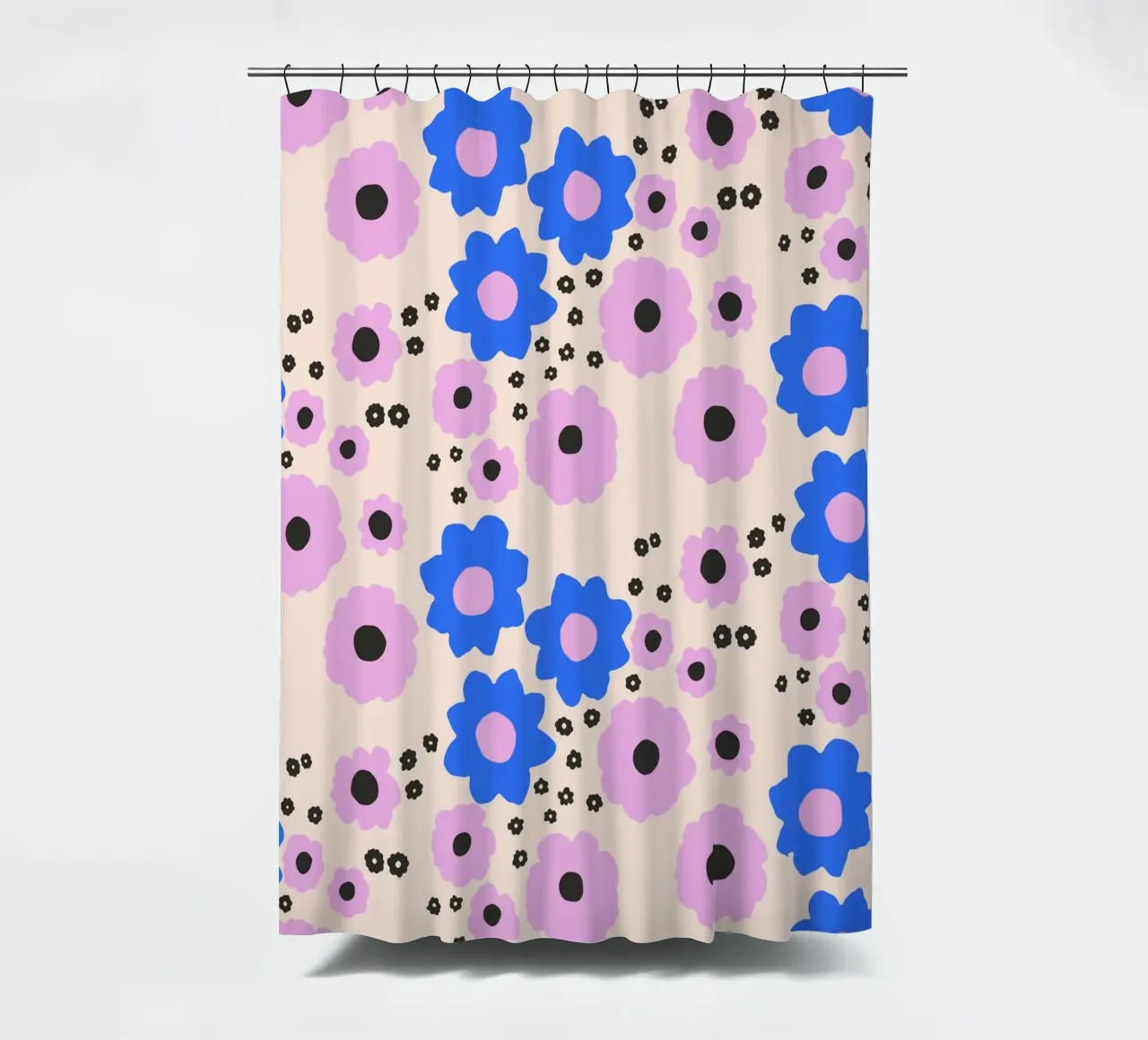 Blumen blau un rosa tenda da doccia da All Colours