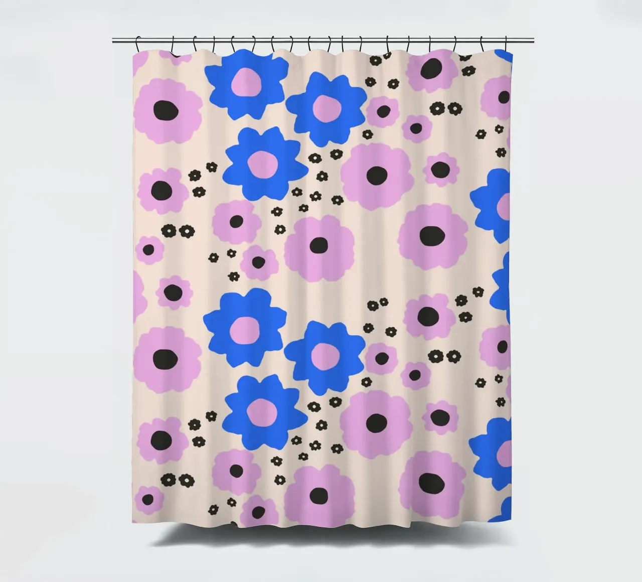 Blumen blau un rosa tenda da doccia da All Colours