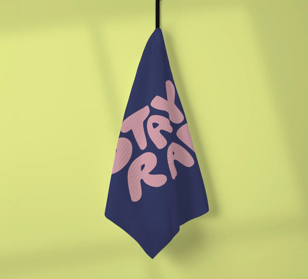 Stay Rad Bold Inspirational Typography Print in Pink Purple tea towel by THE MOTIVATED TYPE