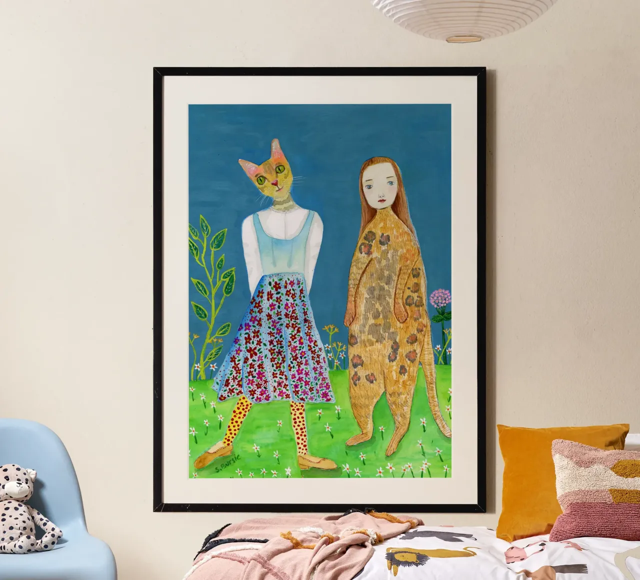 Il cambio di testa poster con telaio in plastica da Pictufy Sun & Spirit