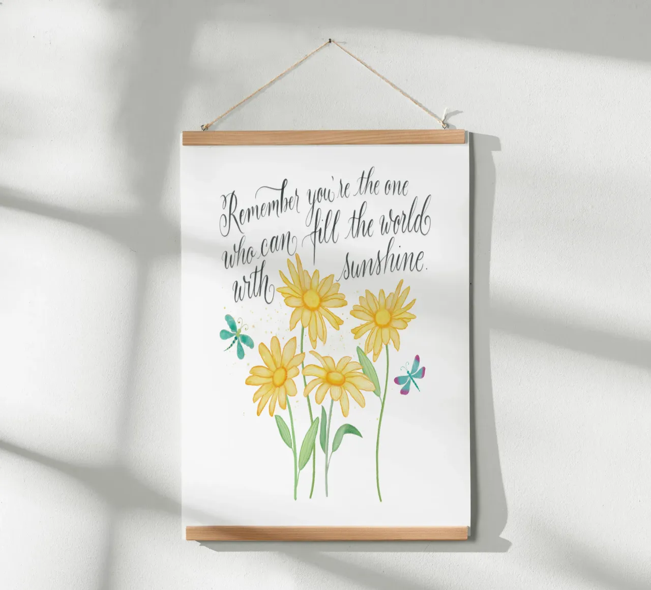 Fiori delicati con libellule. Vibrazioni positive con il sole. carta hahnemühle da CalliLetters