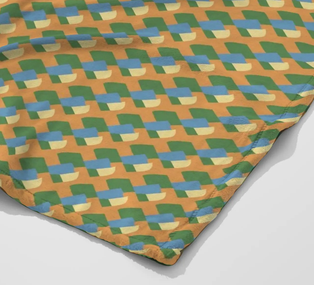 Organic pattern seamless 01 fleece blanket by Little Dean