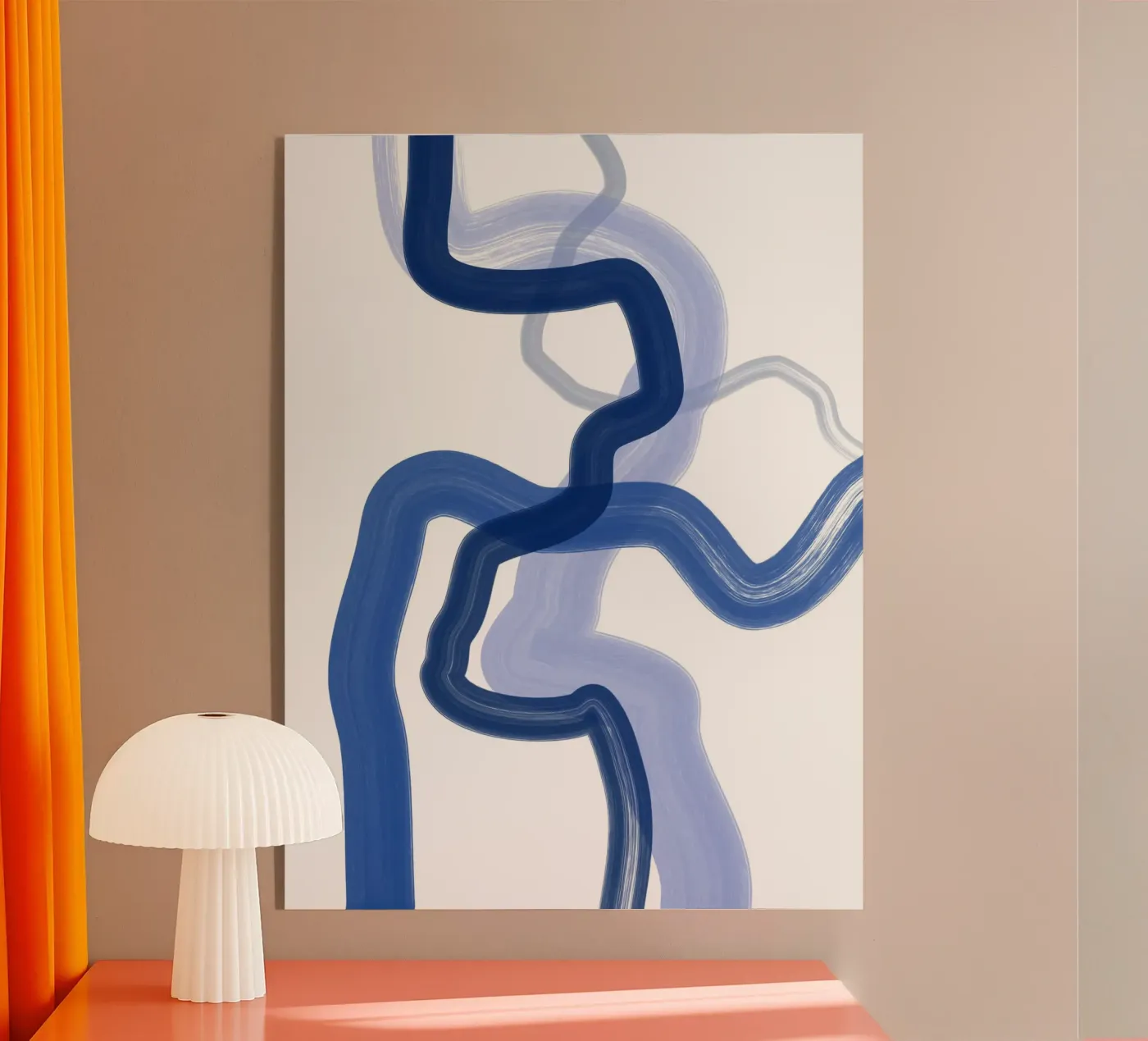 Fluid Blue Brushstrokes plexiglass da Pictufy Sun & Spirit