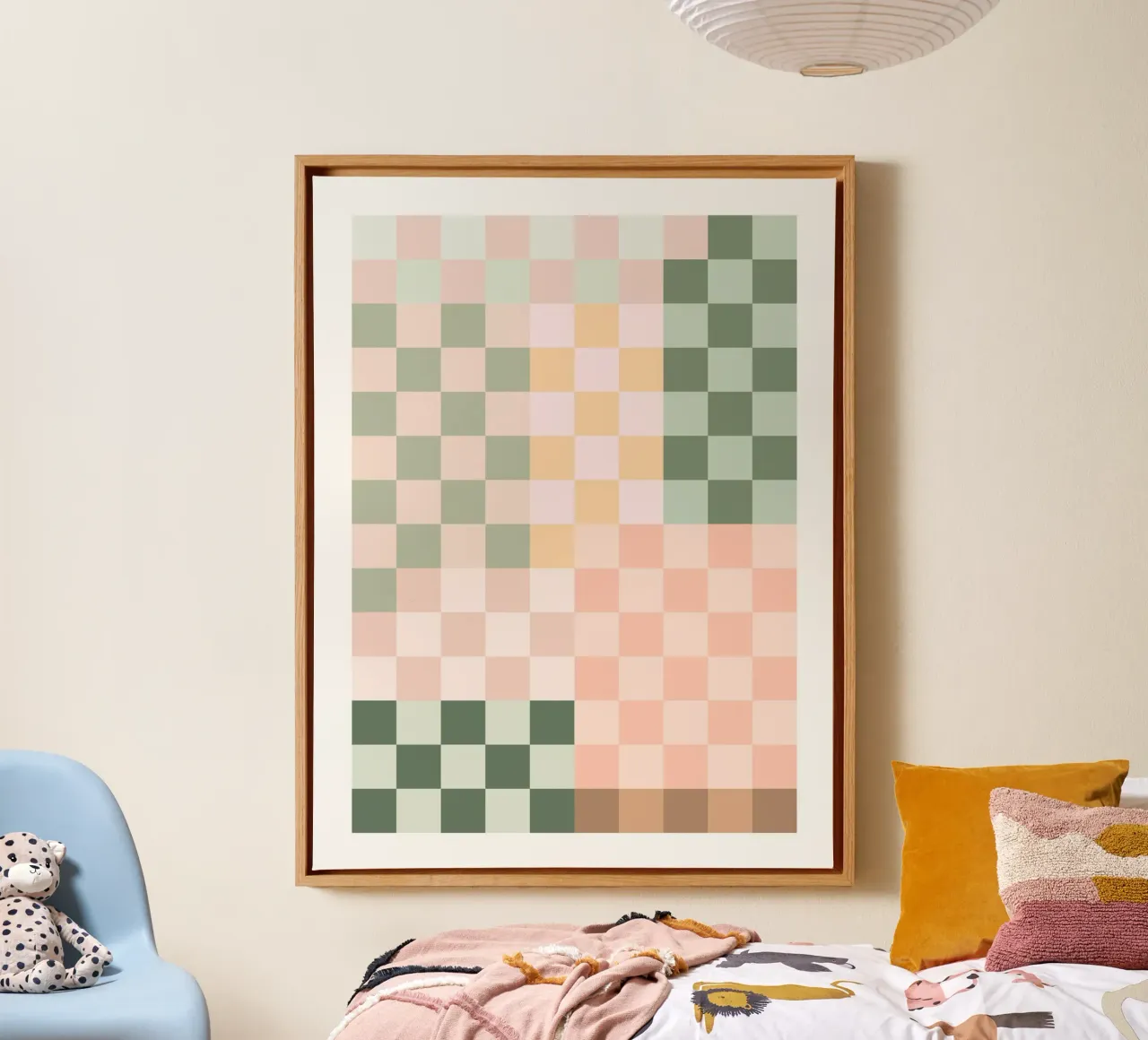 Harmonie kleurenraster canvas met Baklijst van Pictufy Sun & Spirit