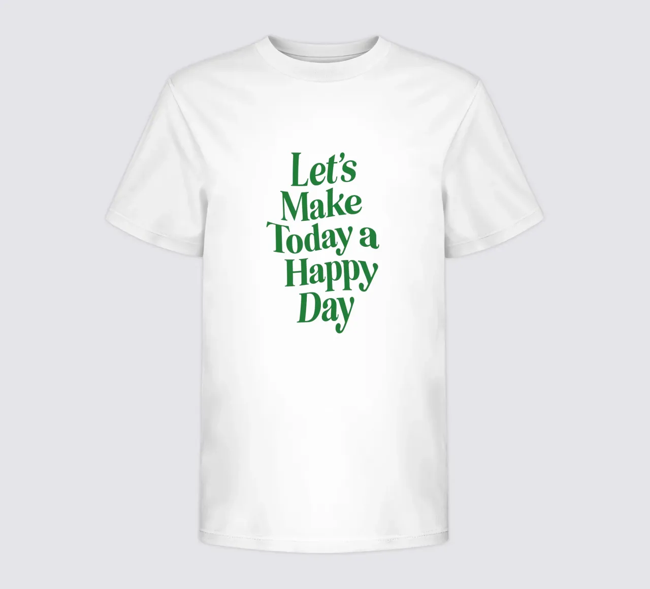 Let's Make Today a Happy Day Optimistic Typography Print kids t-shirt by THE MOTIVATED TYPE