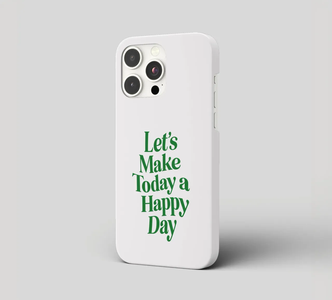 Let's Make Today a Happy Day Optimistic Typography Print iphone case by THE MOTIVATED TYPE