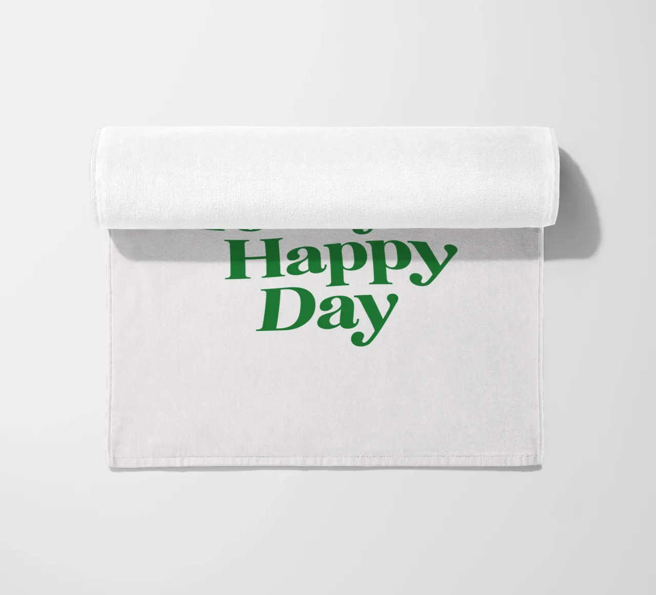 Let's Make Today a Happy Day Optimistic Typography Print beach towel by THE MOTIVATED TYPE